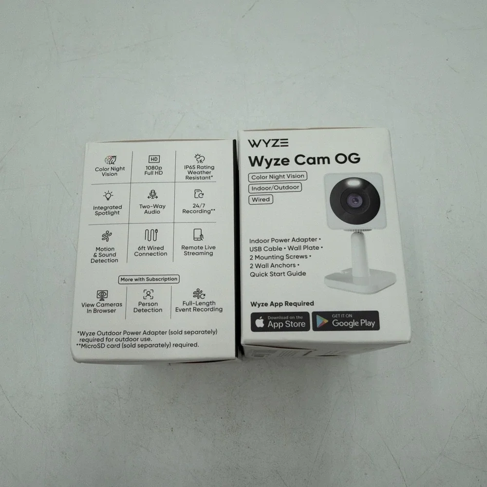 Lot Of 2 Wyze Cam Indoor/Outdoor OG Security Camera White New